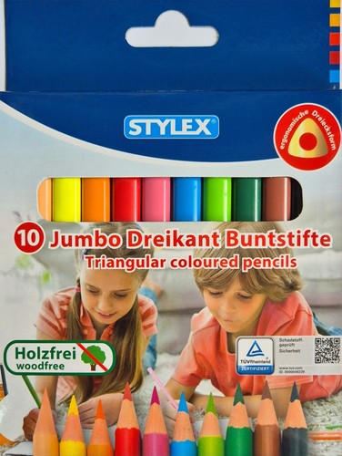 Buntstifte dreikant jumbo kurz - buntstifte,