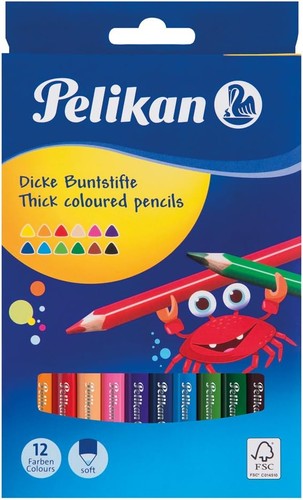 Pelikan buntstifte dreieckige - buntstifte,
