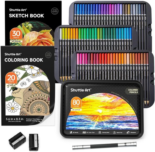 Buntstifte set mit malbuch - buntstifte,