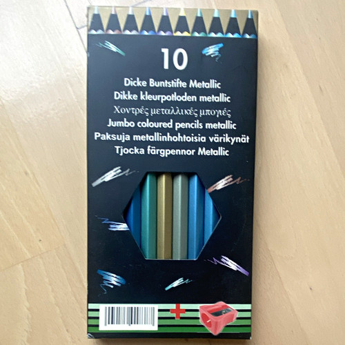 10x jumbo metallic buntstifte - jumbo,